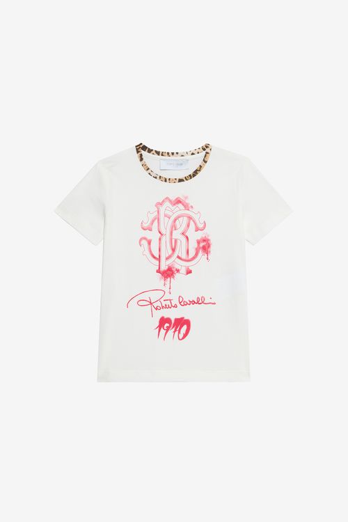 Optical White T-shirt With Rc Monogram