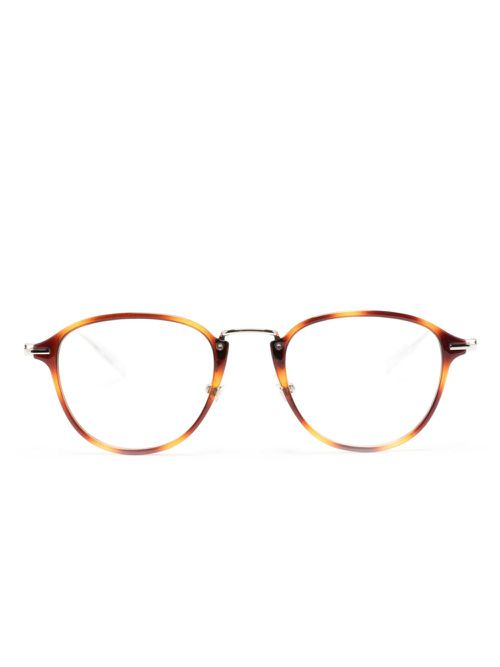 Tortoiseshell-effect round-frame glasses - Silver