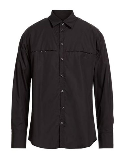 Man Shirt Black Size 36 Cotton