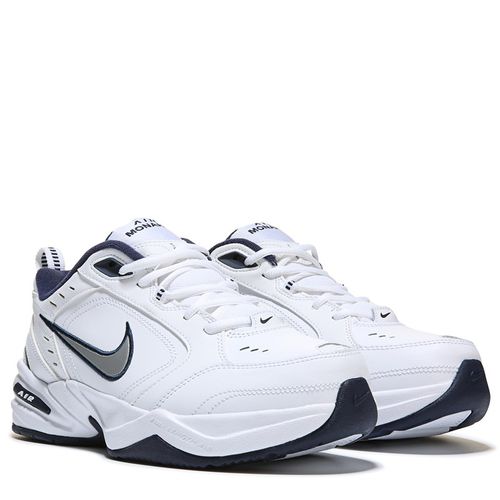 Men's Air Monarch Iv Walking Shoes (White/Silver/Navy)