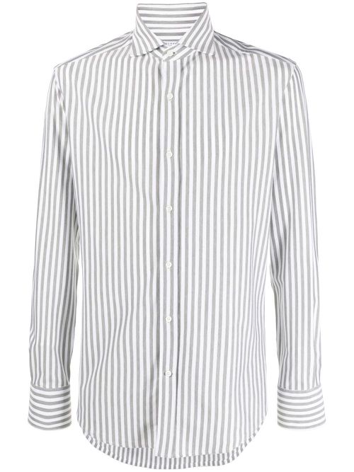 Stripe-print shirt - Green