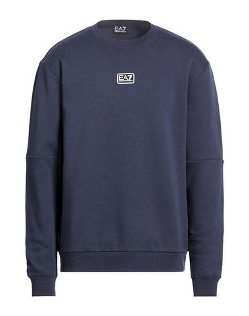 Man Sweatshirt Navy Size 3XL Cotton, Polyester, Elastane