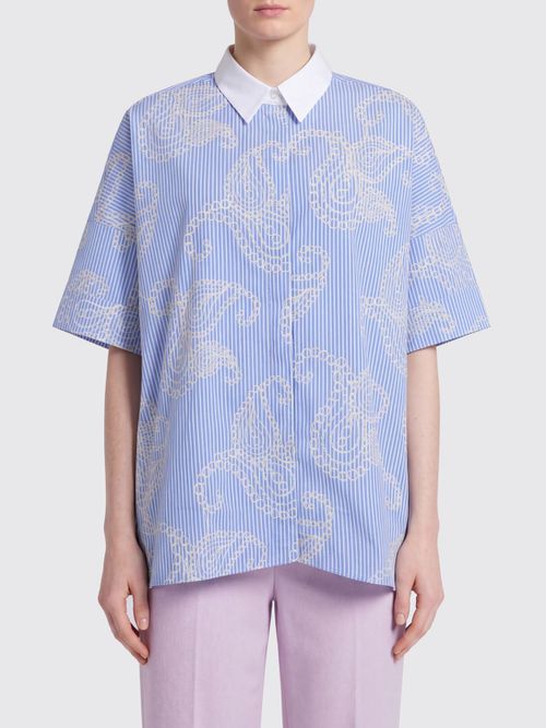Shirt Woman color Gnawed Blue