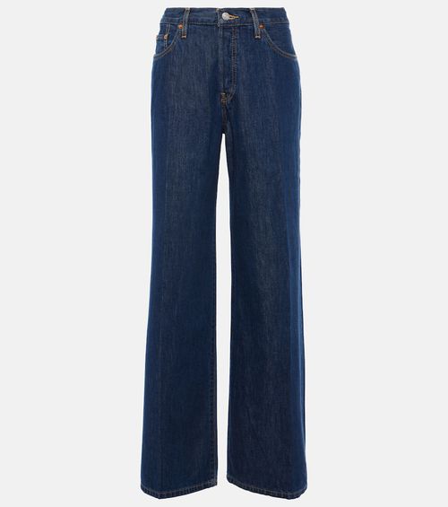Palazzo mid-rise wide-leg jeans