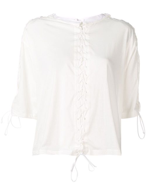 Lace-up T-shirt - White