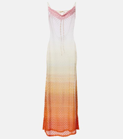 Wave lamé beach cover-up
