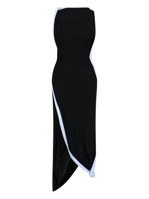 white christmas dresses Cut-Out Gown In Black – Victoria Beckham UK main image 0