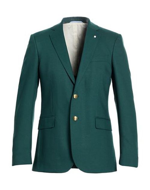 Man Blazer Dark green Size 42 Wool, Polyester, Elastane