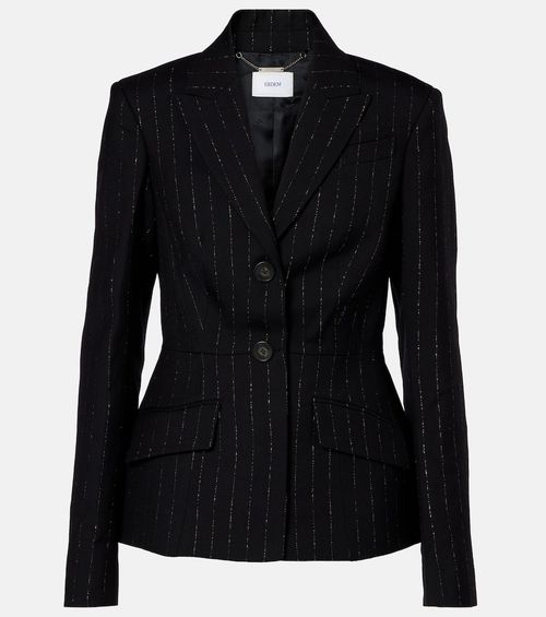 Pinstripe wool blazer