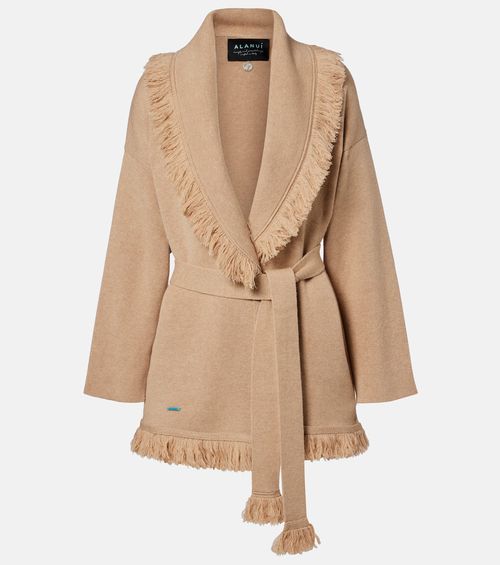 Finest fringed cashmere and cotton cardigan