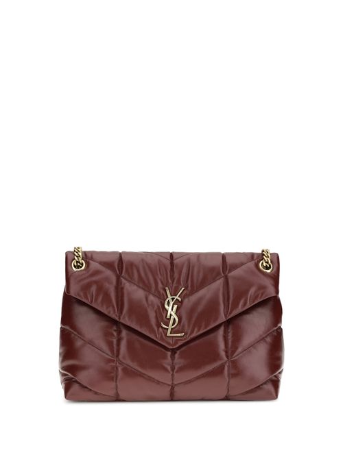 Medium Puffer Bag In Glossy Leather