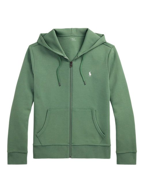 Double-knit zip-up hoodie - Green