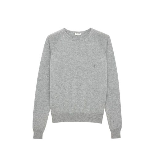 Cashmere Crew Neck Sweater — Gray