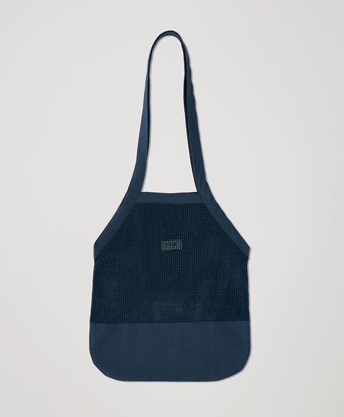 Women's French Navy Beachside Crochet Knit Tote
