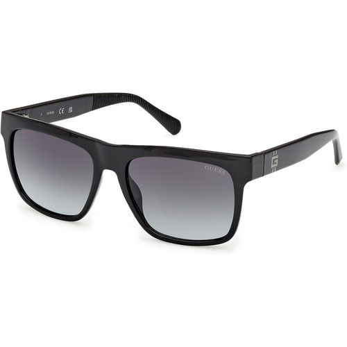 Guess Hombre Guess GU00222 01B Gafas de sol Inyectado Negro Fumar Cuadrada Norma