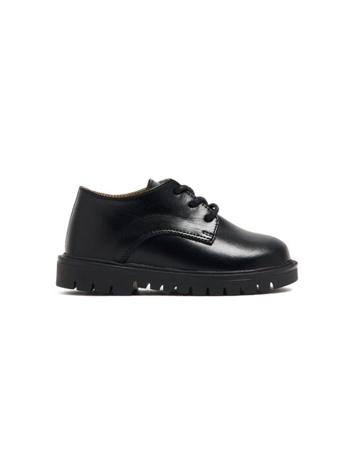 Leather lace-up shoes - Black