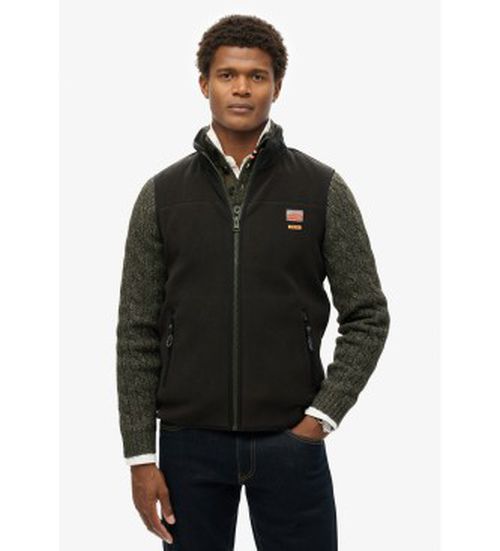 Superdry for man. M5012158A Fleece-lined waistcoat Active black (L), Casual, Recycled Polister, Sustainable