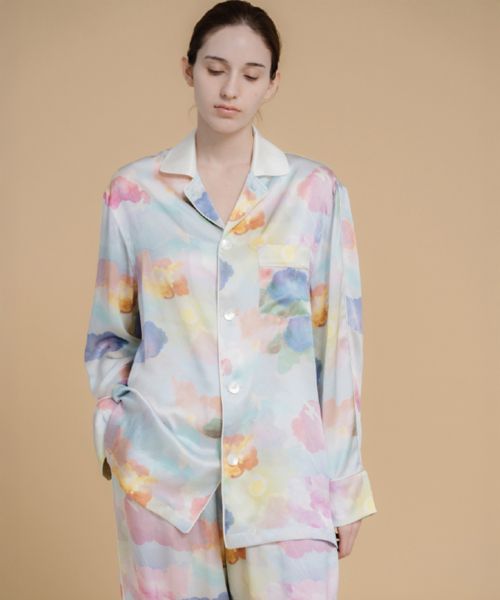 Sunburst Silk Pajama Set with Pouch