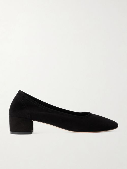40 Roberta Leather Ballet Flats - Black