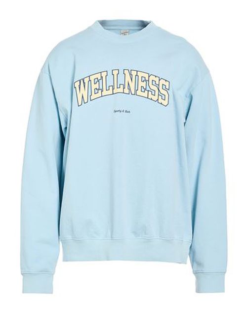 Man Sweatshirt Sky blue Size XL Cotton