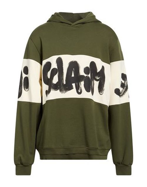 Man Sweatshirt Military green Size XL Cotton