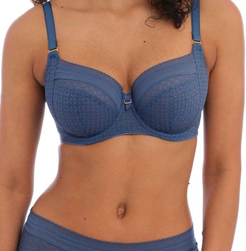 Viva Side Support Bra In Lace Vintage Denim