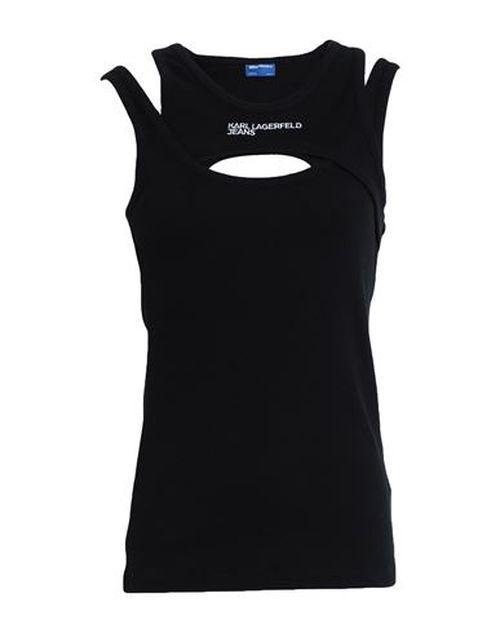 Karl Lagerfeld Jeans 여성 Klj Layered Ribbed Tanktop Woman Top Black 10458828DH