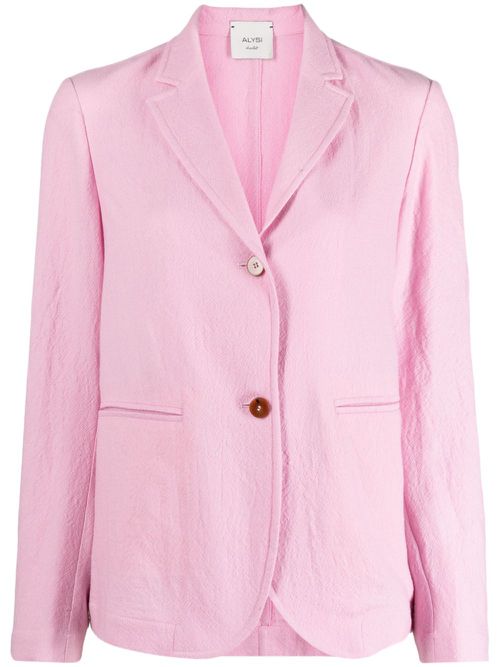 Single-breasted notched-collar blazer - Pink