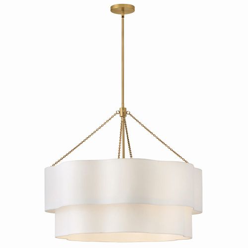 Lacquered Brass LED Chandelier from the Gwen Collection