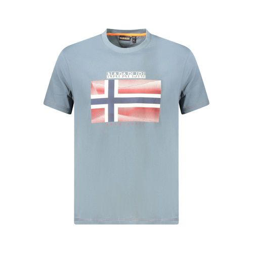 Gray Cotton Men T-Shirt - S
