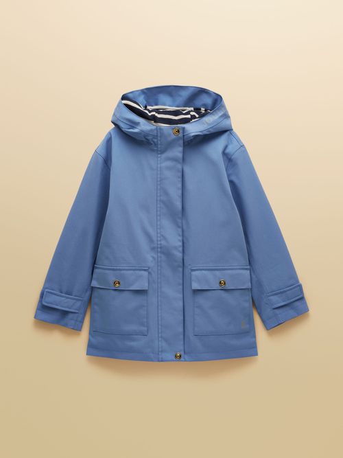 Kids' Port-Mini Blue Waterproof Raincoat With Hood
