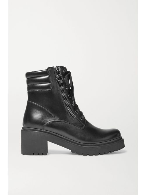 Viviane Leather Ankle Boots - Black