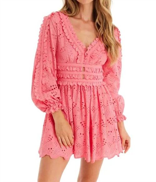 chinese dress ladies Allison Amilee Pleated Dress, 4 / Sakura