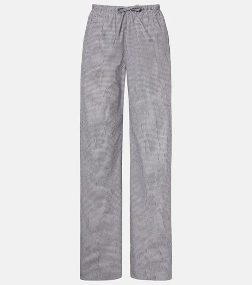 Róhe Checked cotton-blend pajama pants