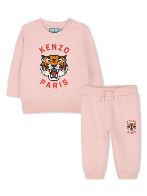 Tiger-print tracksuit set - Pink