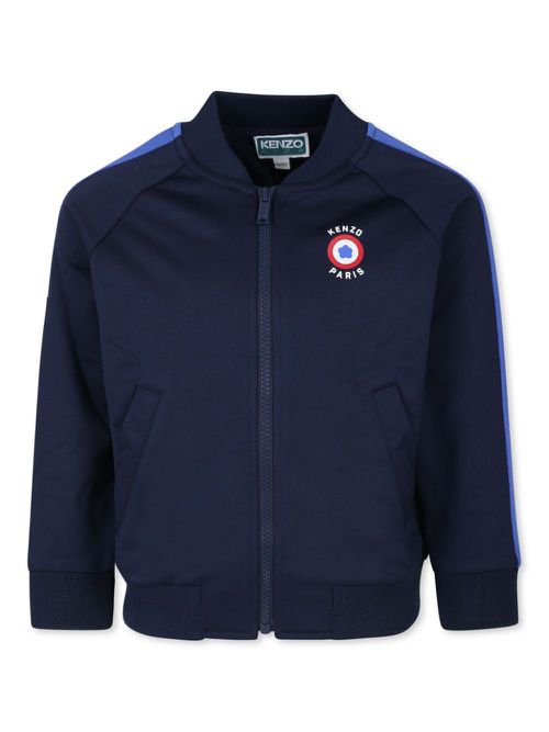 Boke Flower zip-up jacket - Blue