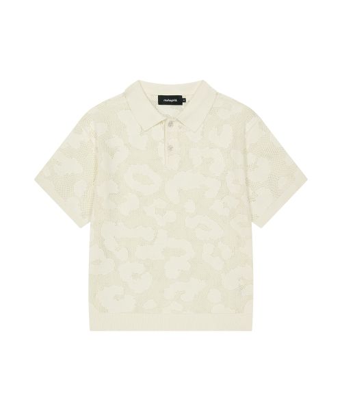 LEOPARD CROCHET COLLAR KNIT IVORY