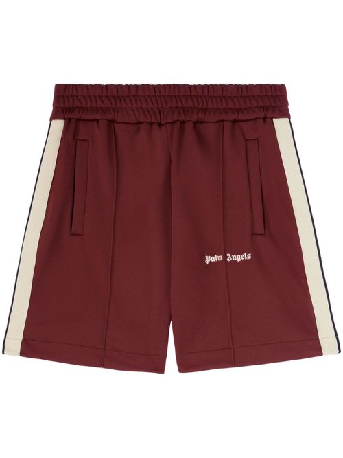 Logo track shorts - Red
