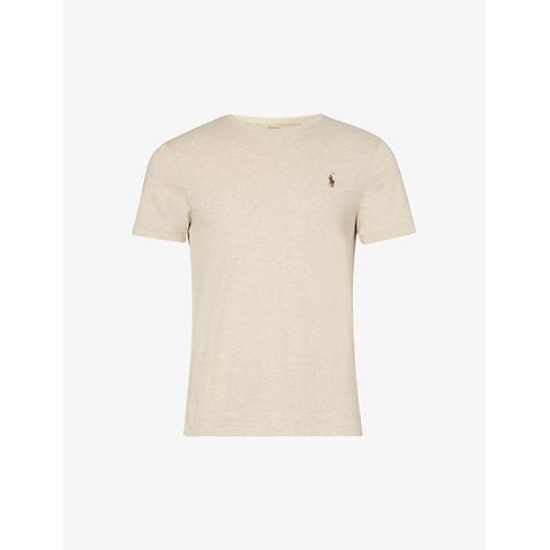 Mens Expedition Dune Heather Logo-embroidered Regular-fit Cotton-jersey T-shirt L