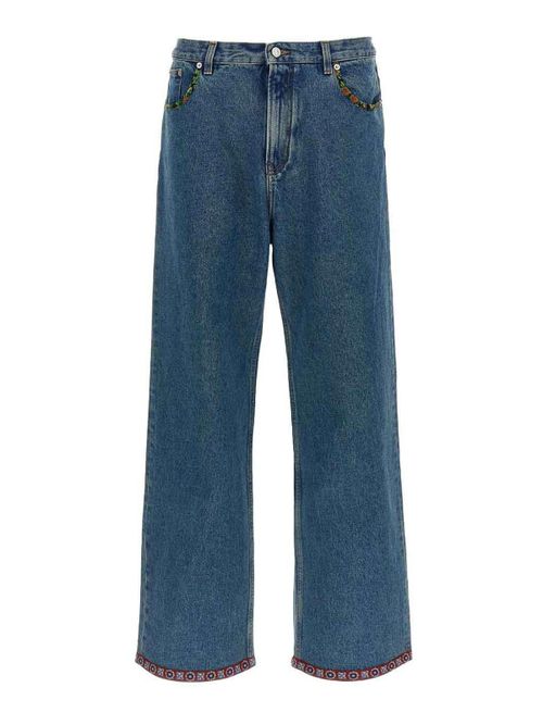 Embroidered Denim Jeans