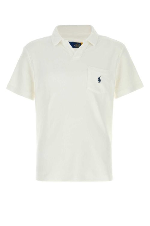 White Solid Shirt Collar Polo