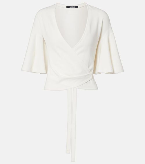 Paysan knitted jersey wrap top