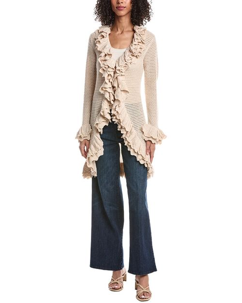 Yara Ruffle Wool Cardigan