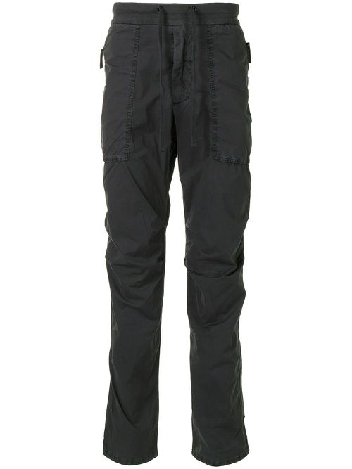 Mid-rise straight leg trousers - Black