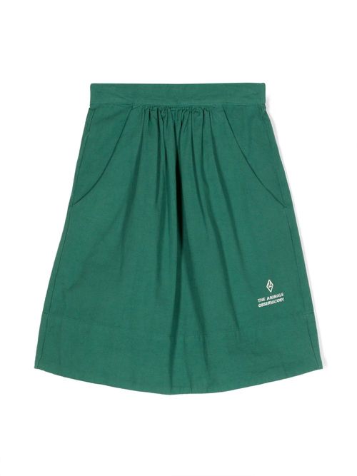 Sow logo-embroidered midi skirt - Green