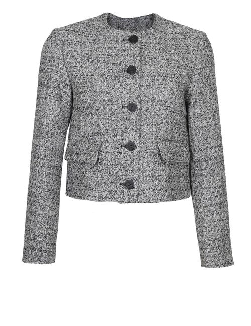 Journey Jacket In Gray Boucle