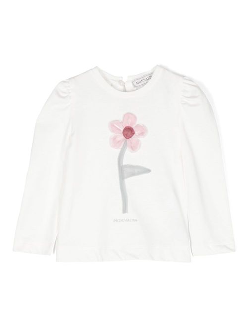 Flower Pie De Poul cotton T-shirt - White