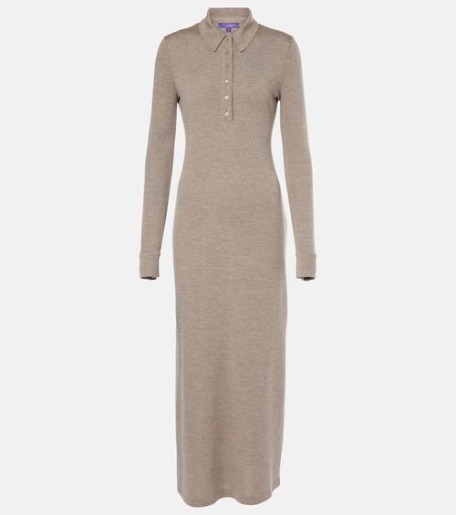 Wool jersey polo dress