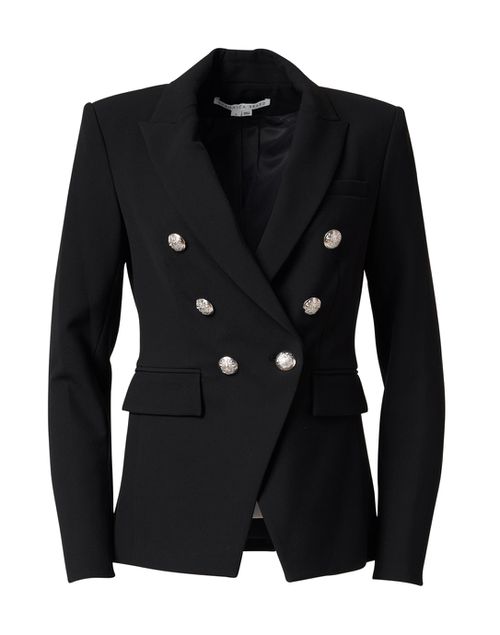 Women's Millery Dickey Black Wool Lined Double Breasted Blazer