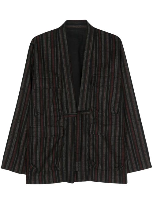 Wagara striped jacket - Black